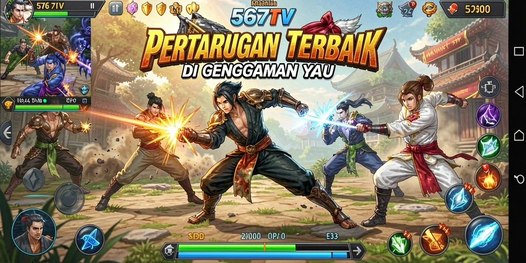 Tampilan memukau dari gameplay fighting 567TV.