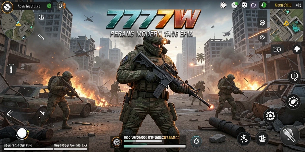 Tampilan gameplay intens dari 7777W yang mengesankan.