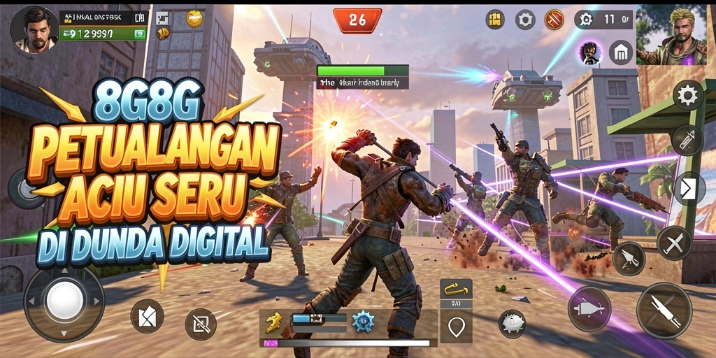 Tampilan gameplay menegangkan dari 8G8G yang penuh aksi.
