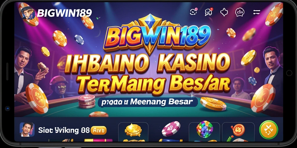 Screenshot utama BIGWIN189 menampilkan gameplay Kasino yang seru dan menarik.