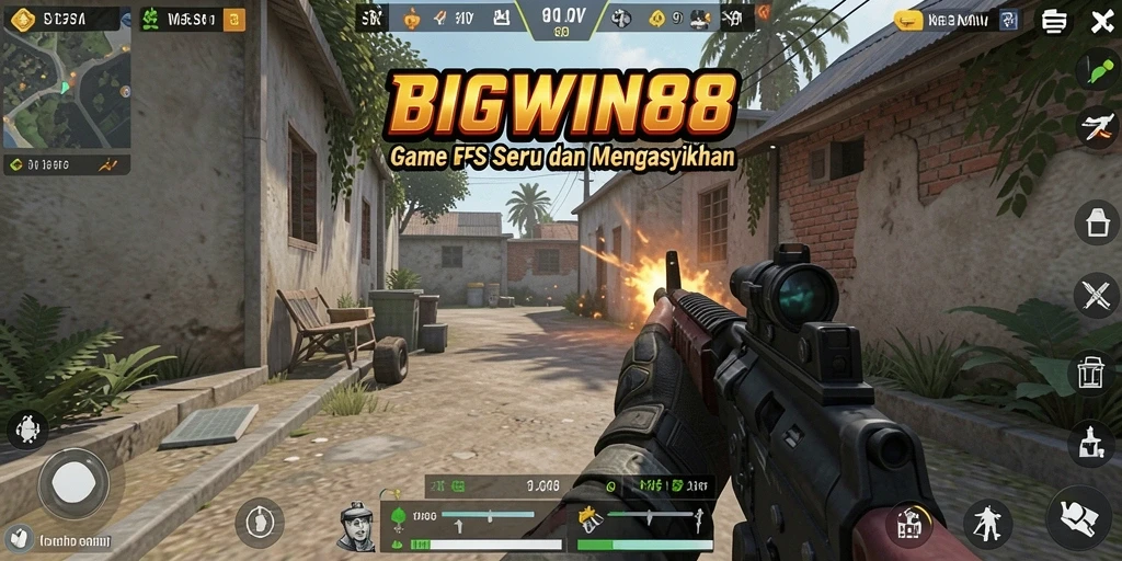 Tangkapan layar gameplay <strong>BIGWIN88</strong> menunjukkan aksi tembak-menembak yang seru.