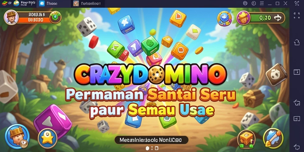 Tampilan permainan <strong>CRAZYDOMINO</strong> yang penuh warna dan seru.