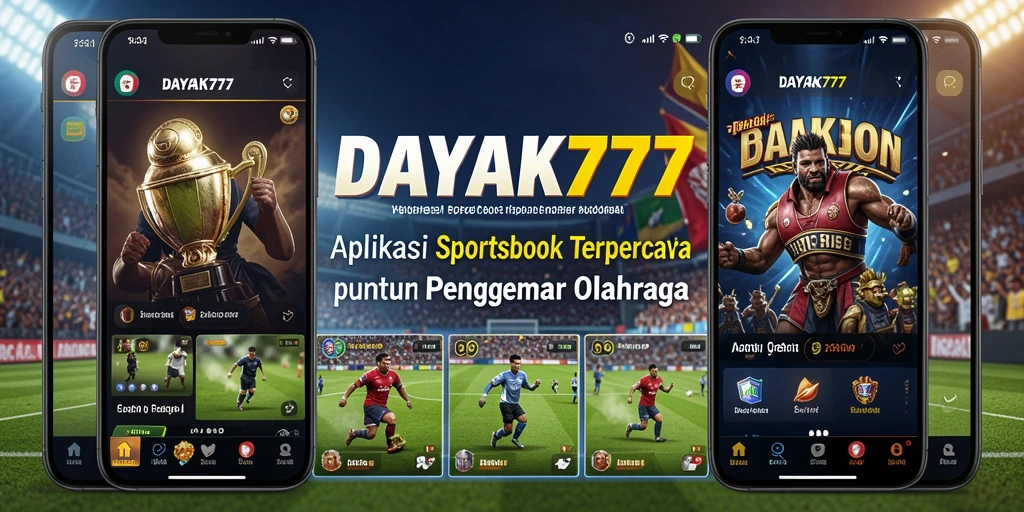 Tampilan screenshot utama DAYAK777 menampilkan aktivitas taruhan olahraga yang dinamis.