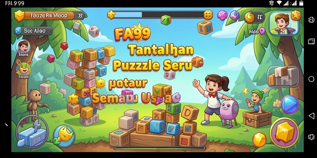 Tampilan gameplay FA99 yang mengasyikkan dengan berbagai tantangan Puzzle.