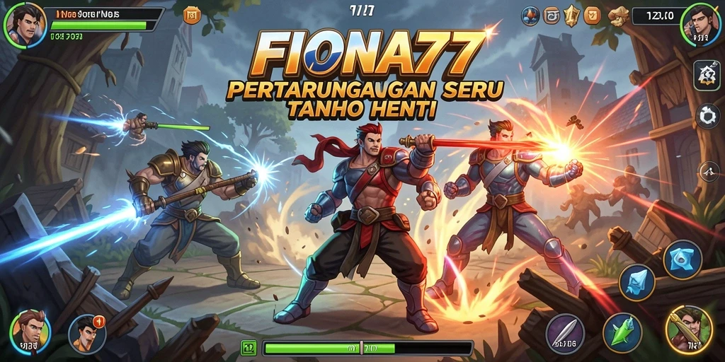 Tangkapan layar dari gameplay pertarungan seru di FIONA77.