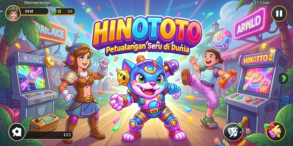 Screenshot utama HINOTOTO yang menunjukkan gameplay menarik dalam dunia arcade.