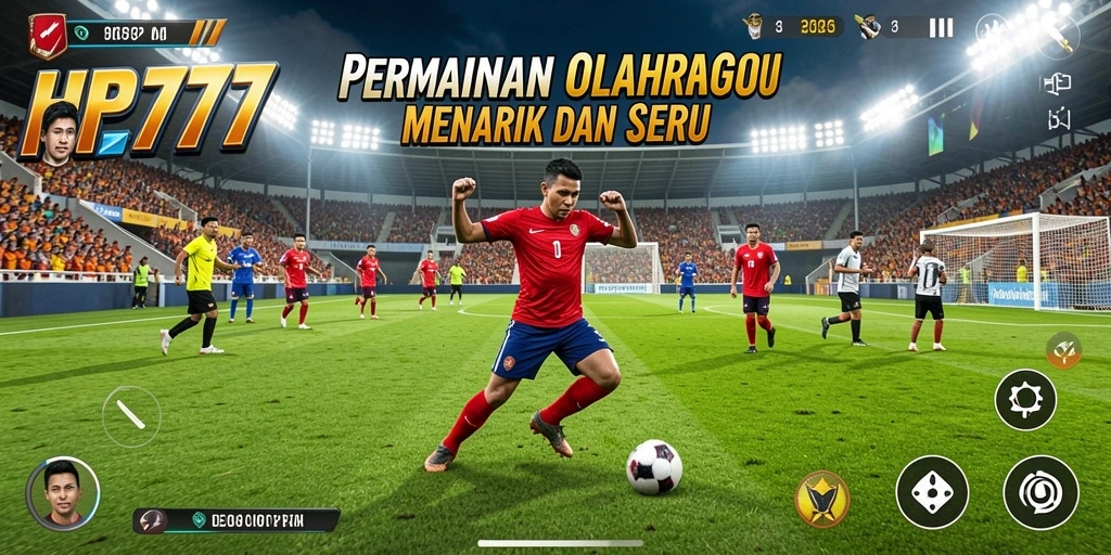 Tampilan gameplay seru dalam permainan olahraga HP777.