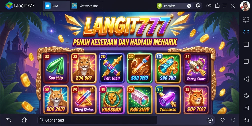 Tampilan permainan LANGIT777 dengan berbagai tema slot yang mengasyikkan.