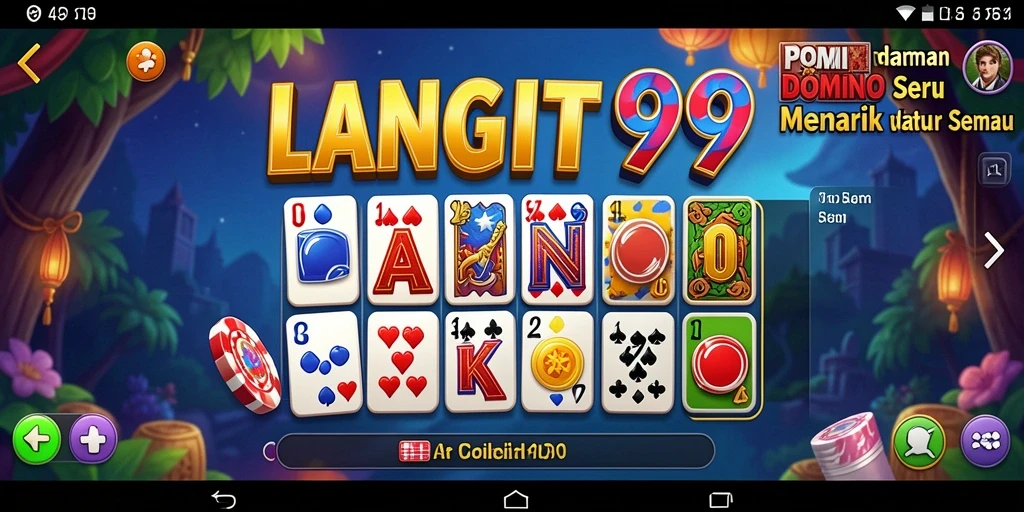 Tampilan gameplay LANGIT99 yang seru dan mendebarkan dalam permainan domino.