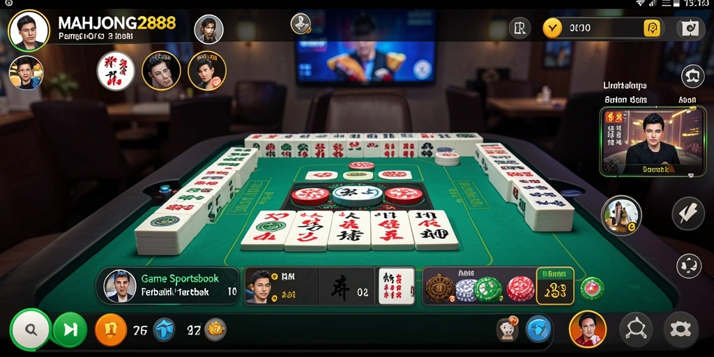 Tampilan gameplay MAHJONG288 yang menarik dan interaktif dalam taruhan Sportsbook.