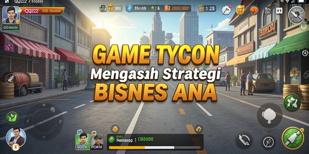 Screenshot gameplay <strong>QQ222</strong> menampilkan strategi bisnis yang mendebarkan.