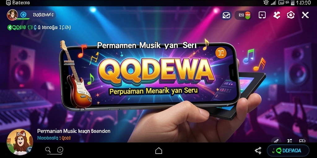 Screenshot gameplay QQDEWA menampilkan pengguna bernyanyi dengan semangat.
