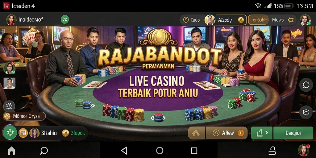 Tampilan gameplay mendebarkan di RAJABANDOT dengan dealer profesional.
