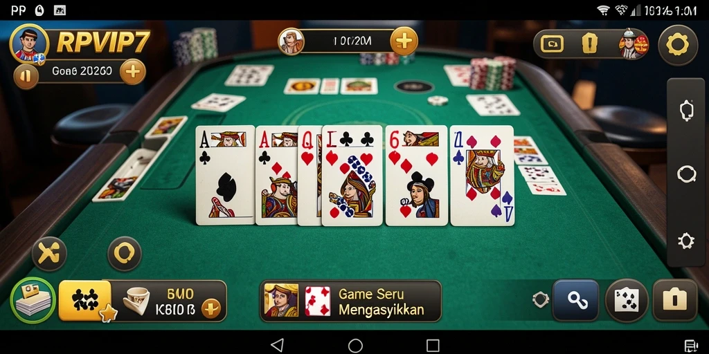 Screenshot gameplay RPVIP7 yang menampilkan keseruan permainan Domino.