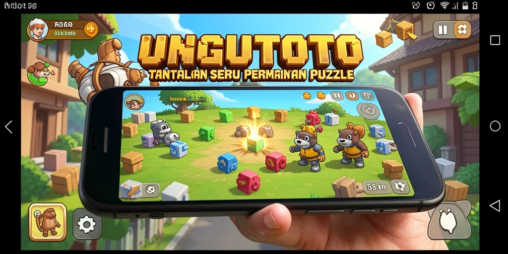 Screenshot gameplay UNGUTOTO menunjukkan momen menegangkan saat menyelesaikan teka-teki.